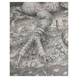 K - Steven Paul Carlson Pencil Sketch Dragon (2002)