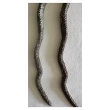 LLC - Rusty Metal Garden Sculptures - Venus Fly Trap Flowers Stems & Serpentine Snake Stems (Lot of 4)