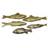 LLR - Metal Decorative Fish Figurines - 12 in Wide (Lot of 5)