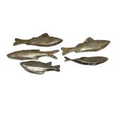 LLR - Metal Decorative Fish Figurines - 12 in Wide (Lot of 5)