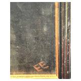 LLS - Original Framed Painting - Abstract Urban Building Scene