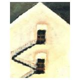 LLS - Original Framed Painting - Abstract Urban Building Scene