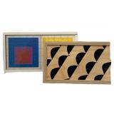 LLR - Josef Albers Wood Puzzle Set - Six 25-Piece Puzzles & Dominoes
