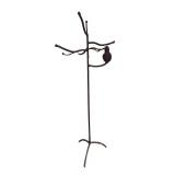 LLS - Cast Iron Owl Coat Rack - 71 in Tall, Rustic Wrought Iron