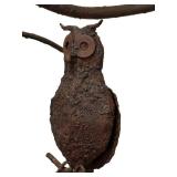 LLS - Cast Iron Owl Coat Rack - 71 in Tall, Rustic Wrought Iron