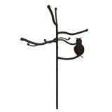 LLS - Cast Iron Owl Coat Rack - 71 in Tall, Rustic Wrought Iron