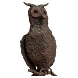 LLS - Cast Iron Owl Coat Rack - 71 in Tall, Rustic Wrought Iron