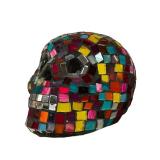 LLR - 3-Piece Mosaic Glass Skull Set - Hand-Painted