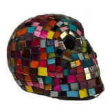 LLR - 3-Piece Mosaic Glass Skull Set - Hand-Painted