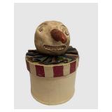 LLS - 10" Tall Handcrafted Bucket with Lidded Sweet Jar - Signed on Back (Folk Art Set)