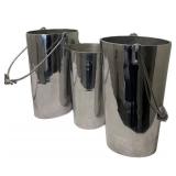 LLC - Decorative Metal Buckets - Set of 3, Tallest 14 in