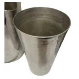 LLC - Decorative Metal Buckets - Set of 3, Tallest 14 in