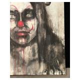 LLC - Clown Portrait on Canvas - Original 24 x 24