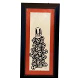 K - JAO Skull Totem Framed Artwork