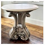 LR - Accent Table - Carved Plaster Base