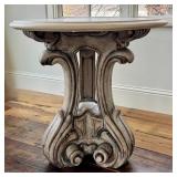 LR - Accent Table - Carved Plaster Base
