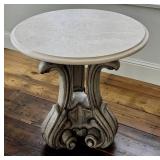 LR - Accent Table - Carved Plaster Base