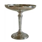 K - Vintage Sterling Silver Compote - Weighted Bottom