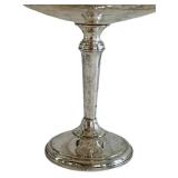 K - Vintage Sterling Silver Compote - Weighted Bottom