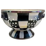 K - Mackenzie Childs Courtly Check Colander with Pedestal Base