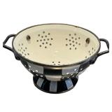 K - Mackenzie Childs Courtly Check Colander with Pedestal Base