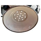 K - Mackenzie Childs Courtly Check Colander with Pedestal Base