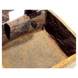 Antique Wooden Match Safe with Leather Hinges