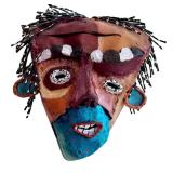 K - Bill Hickman Welded Mask - Wall Hanging Sculpture