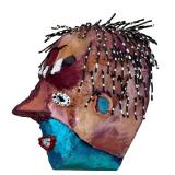 K - Bill Hickman Welded Mask - Wall Hanging Sculpture