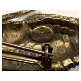 Bauer Bejeweled Beetle Brooch 2.75" L Rhinestone Pin