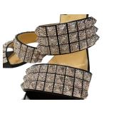 Christian Louboutin Myriadiam Slide Sandals - Black Leather, Size 37, Made in Spain