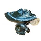 CB - Jamasee Qikiqtarjuao Drum Dancer Inuit Stone Carving - Signed