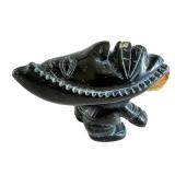 CB - Jamasee Qikiqtarjuao Drum Dancer Inuit Stone Carving - Signed