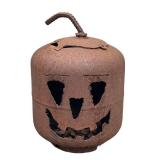 Propane Tank Jack-O-Lantern - Rustic Outdoor Halloween Decor