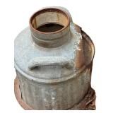 G - Jack-O-Lantern Lantern Can - 18 in H - Galvanized Metal Outdoor Decor