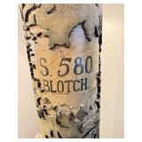 Vintage Wallpaper Roller Floor Lamp - 67 in Tall Bark-Pattern Column