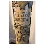 Vintage Wallpaper Roller Floor Lamp - 67 in Tall Bark-Pattern Column