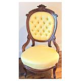 O - Antique Walnut Victorian Chair - Custom Upholstery