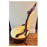 O - Antique Walnut Victorian Chair - Custom Upholstery