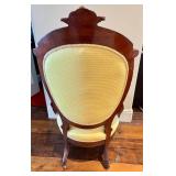 O - Antique Walnut Victorian Chair - Custom Upholstery