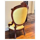 O - Antique Walnut Victorian Chair - Custom Upholstery