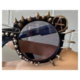 K7 - Kuboraum Mask U6 Sunglasses - Studded Spikes & Safety Pins, Black Frame