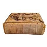 Antique Haydock Catholic Bible 1883-84 Leather-Bound with Clasps - Holy Bible Containing Scriptures