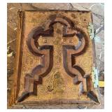 Antique Haydock Catholic Bible 1883-84 Leather-Bound with Clasps - Holy Bible Containing Scriptures