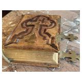 Antique Haydock Catholic Bible 1883-84 Leather-Bound with Clasps - Holy Bible Containing Scriptures