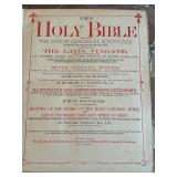 Antique Haydock Catholic Bible 1883-84 Leather-Bound with Clasps - Holy Bible Containing Scriptures