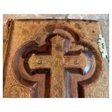 Antique Haydock Catholic Bible 1883-84 Leather-Bound with Clasps - Holy Bible Containing Scriptures