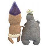 LR - Amy Arnold Handcrafted Fiber Dolls (Lot of 2)