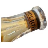 CF - Heliotrope Glass Shoe Bottle - Antique Perfume Flask, Label Intact