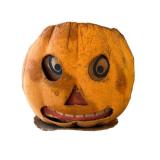O - Vintage Paper Mache Pumpkin - Decorative Halloween Jack-O